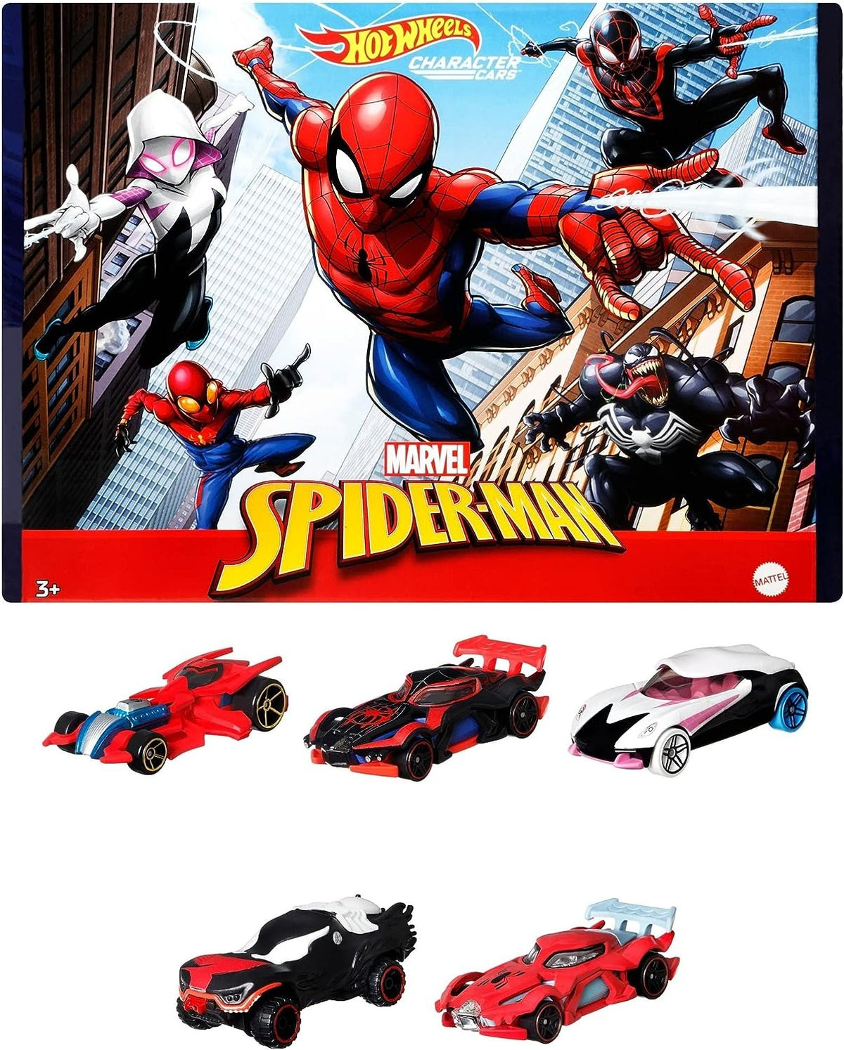 Hot Wheels Spider-Man Character Cars 5-Pack