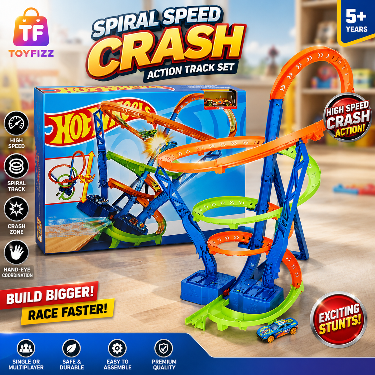 Hot Wheels Spiral Crash Track Set