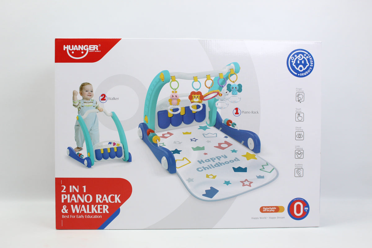 Huanger 2-in-1 Piano Rack & Baby Walker - Ages 0M+