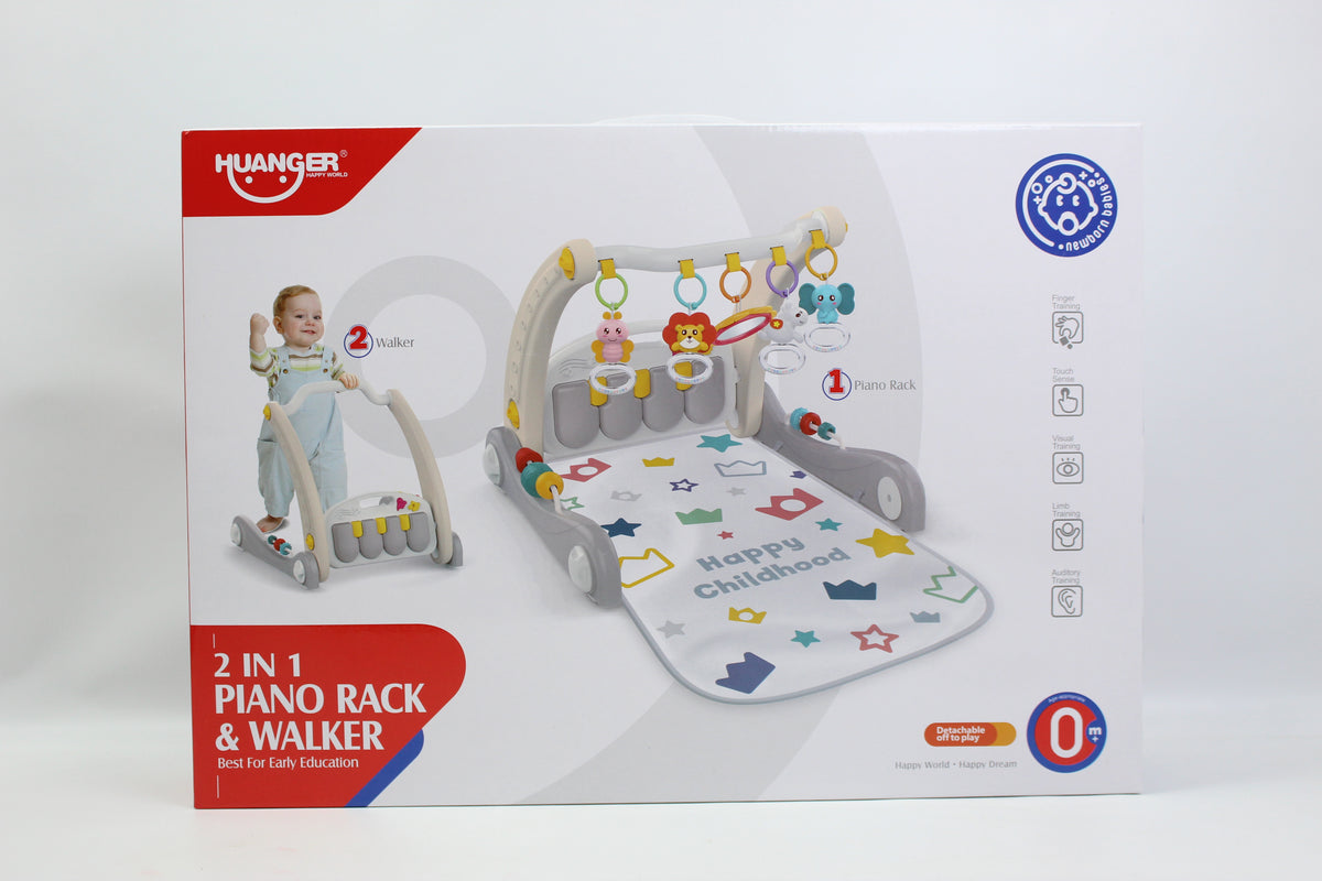 Huanger 2-in-1 Piano Rack & Baby Walker - Ages 0M+
