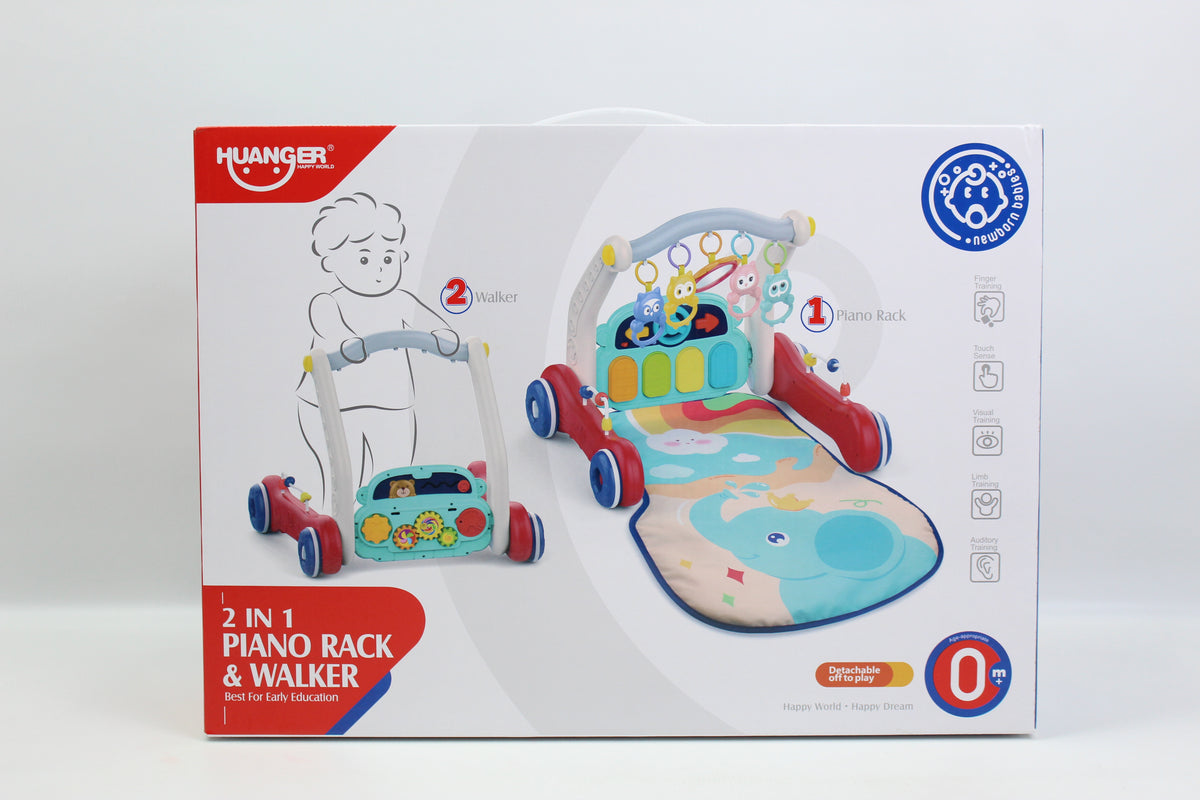 Huanger 2-in-1 Piano Rack & Baby Walker - Ages 0M+