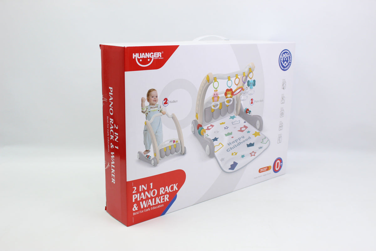 Huanger 2-in-1 Piano Rack & Baby Walker - Ages 0M+