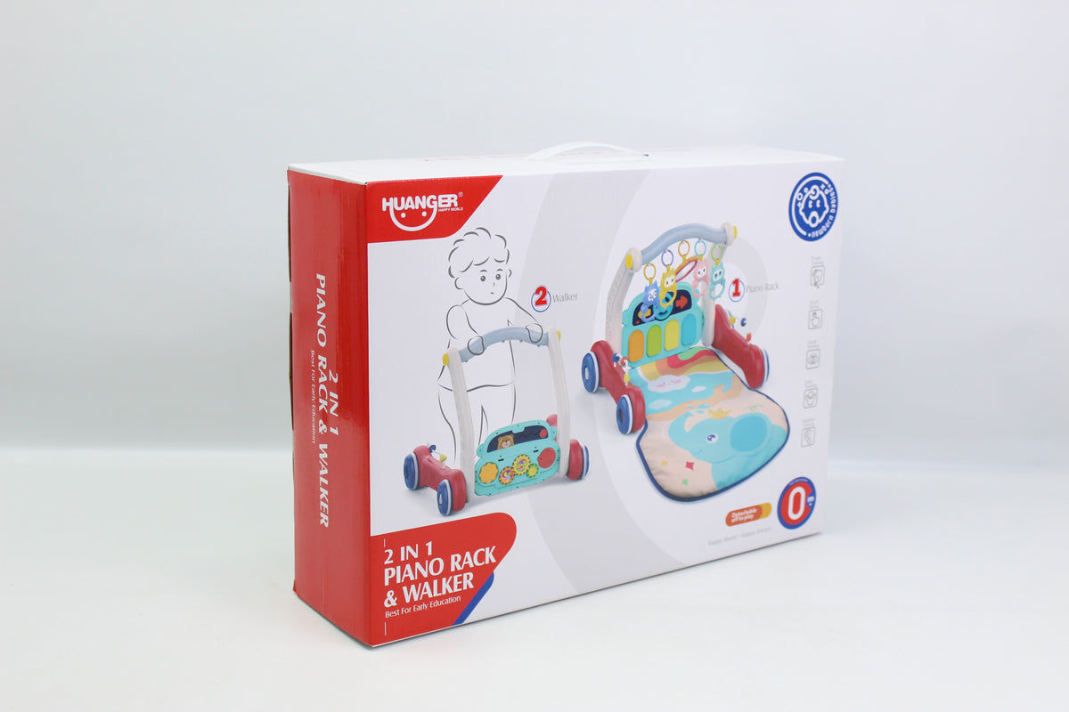 Huanger 2-in-1 Piano Rack & Baby Walker - Ages 0M+
