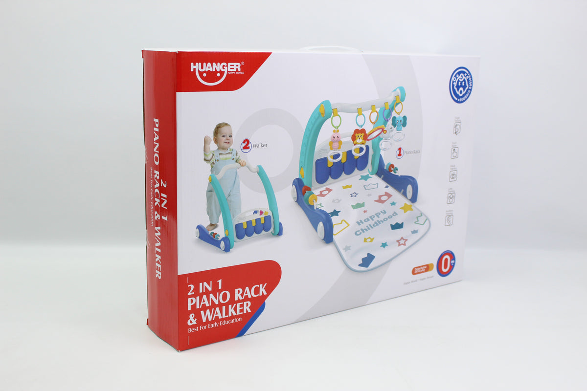 Huanger 2-in-1 Piano Rack & Baby Walker - Ages 0M+