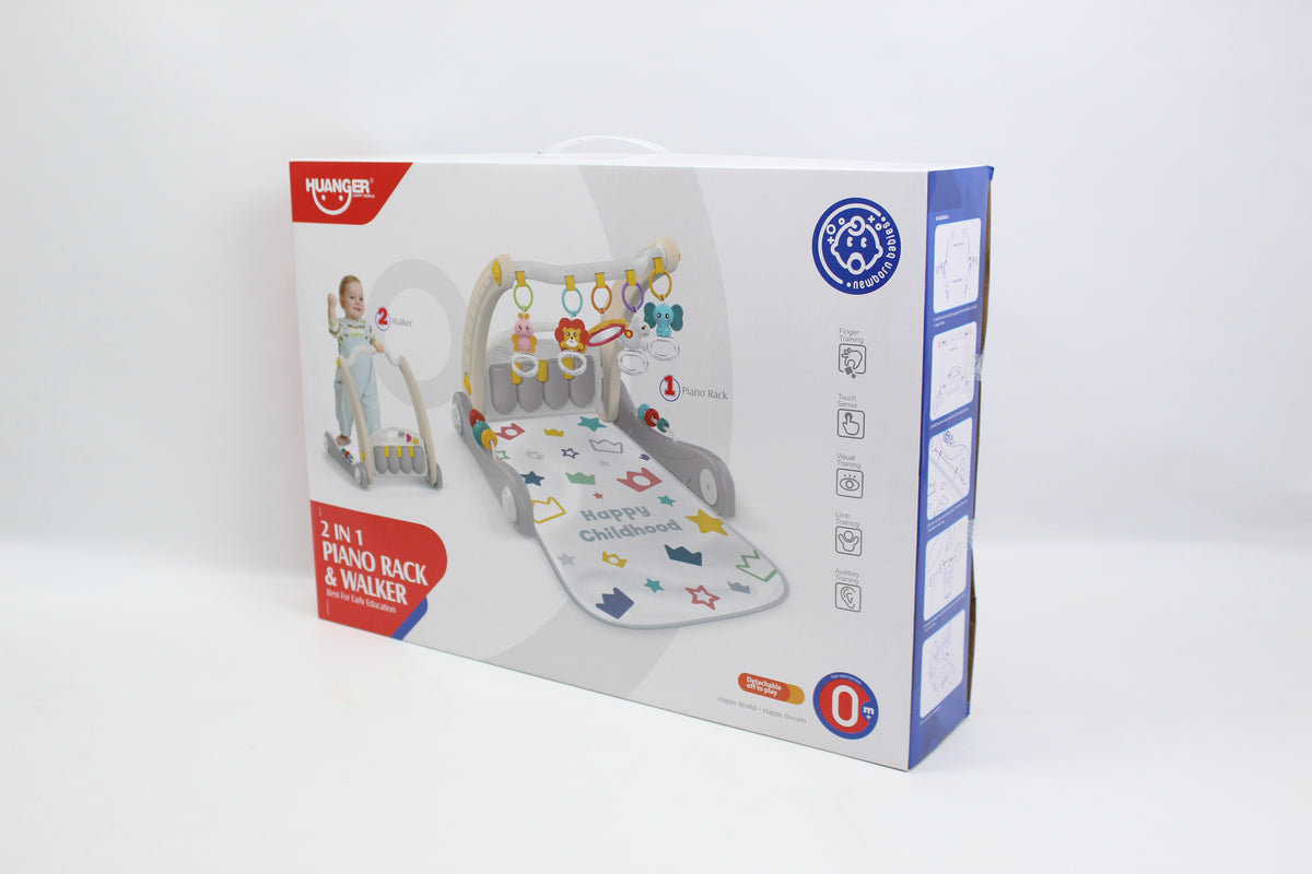 Huanger 2-in-1 Piano Rack & Baby Walker - Ages 0M+