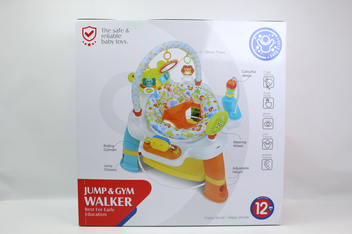 Huanger 3-in-1 Musical Jump & Gym Walker - Ages 12M+