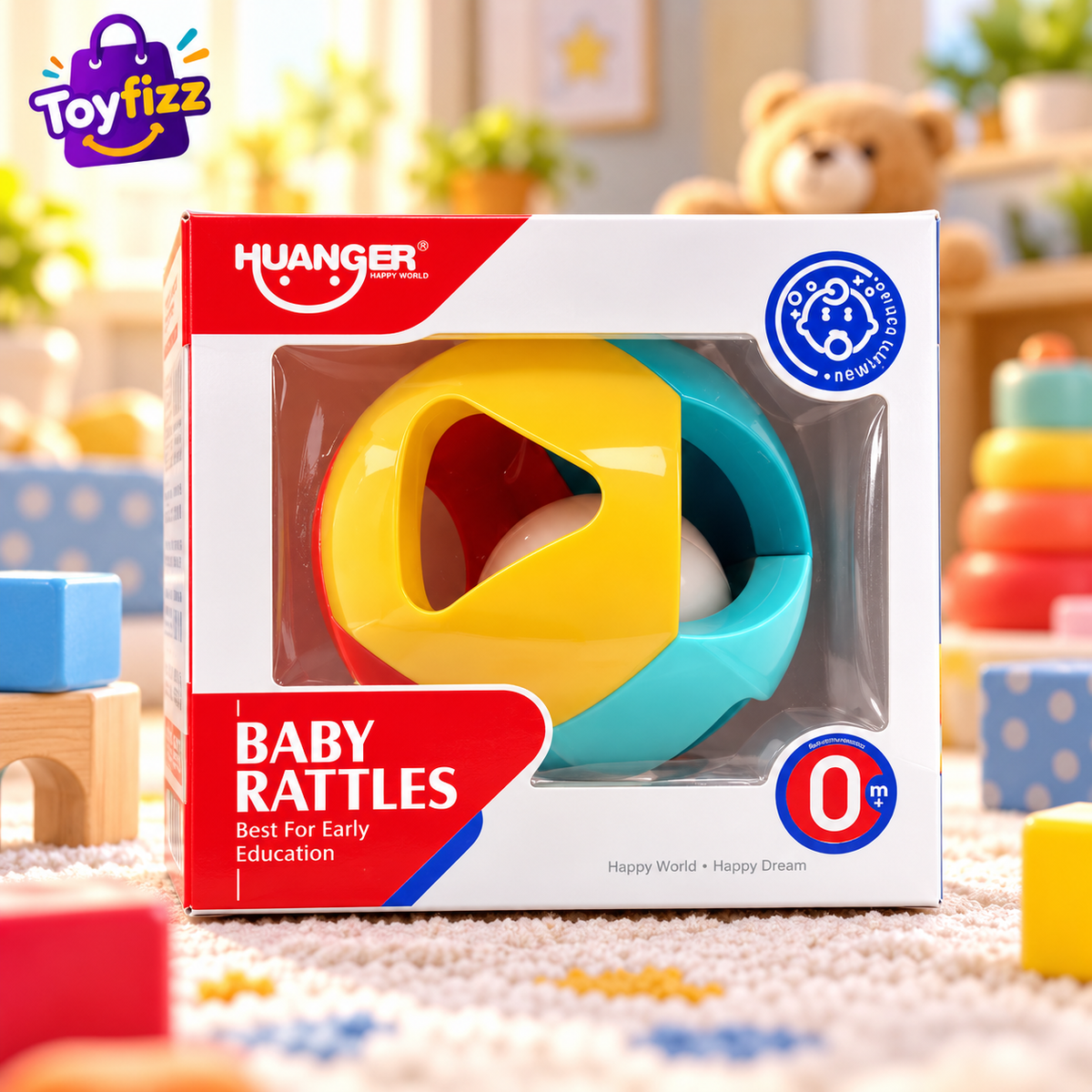 Huanger Baby Rattle Ball - Ages 0M+