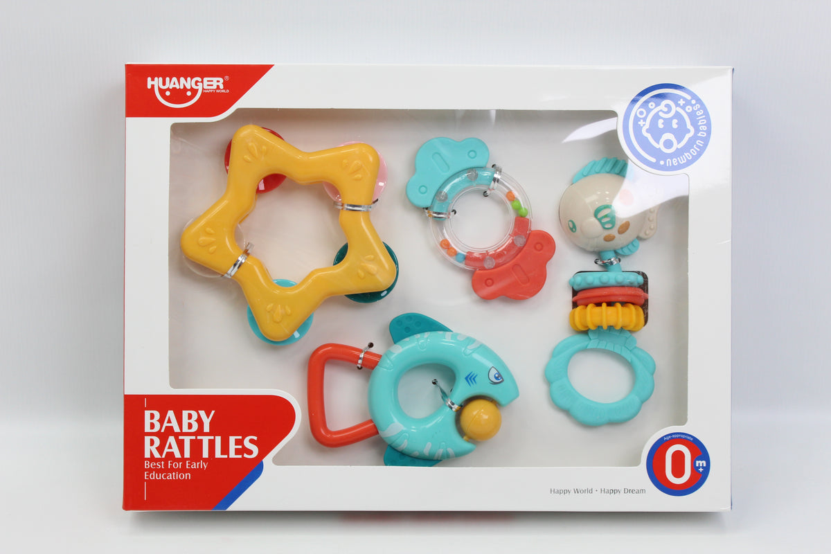 Huanger Baby Rattles - 4 Piece Set - Ages 0M+