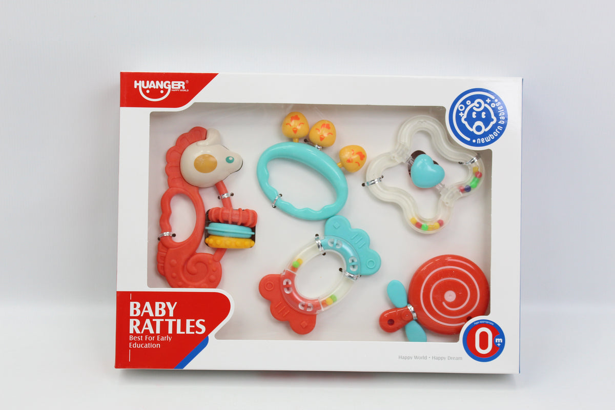 Huanger Baby Rattles - 5 Piece Set - Ages 0M+