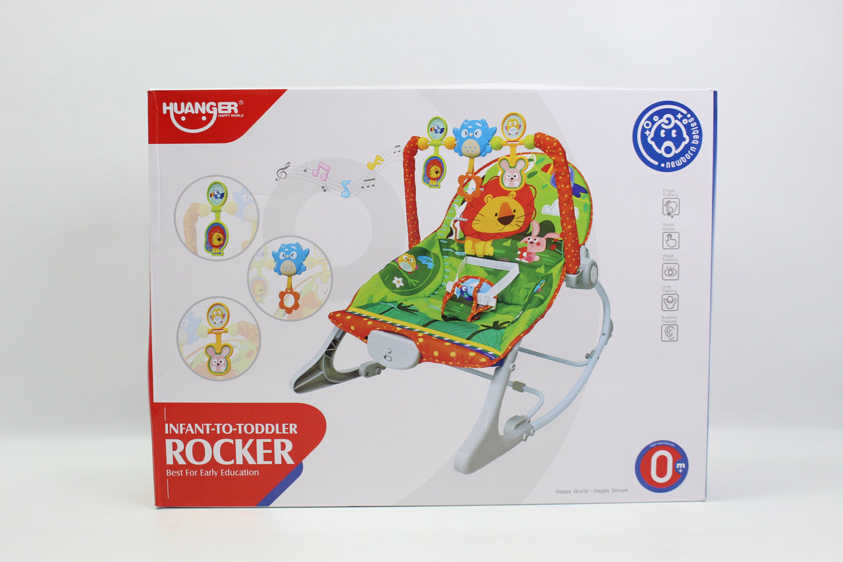 Huanger Infant-to-Toddler Musical Rocker - Green - Ages 0M+