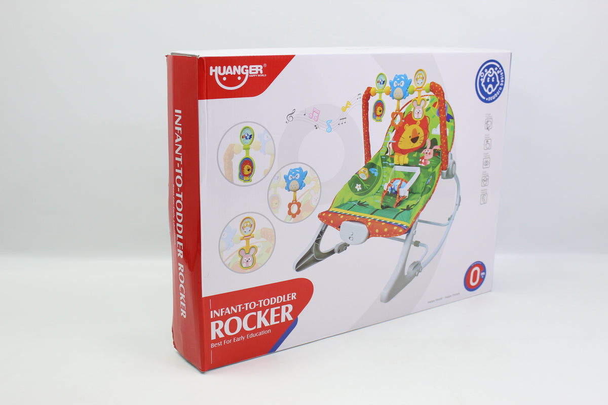 Huanger Infant-to-Toddler Musical Rocker - Green - Ages 0M+