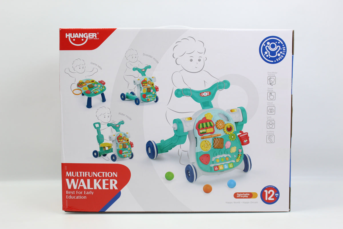 Huanger Multifunction 4-in-1 Baby Walker - Pink - Ages 12M+