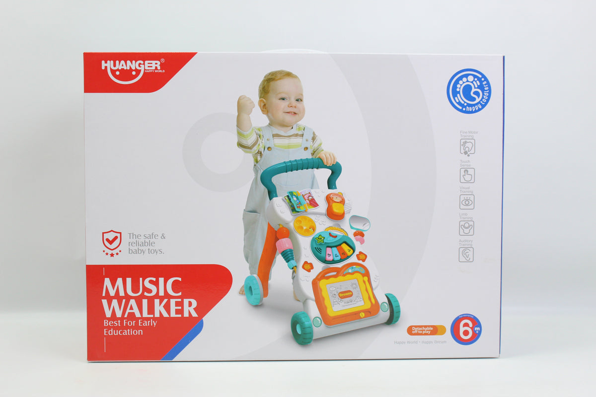 Huanger Musical Activity Baby Walker - Blue - Ages 6M+