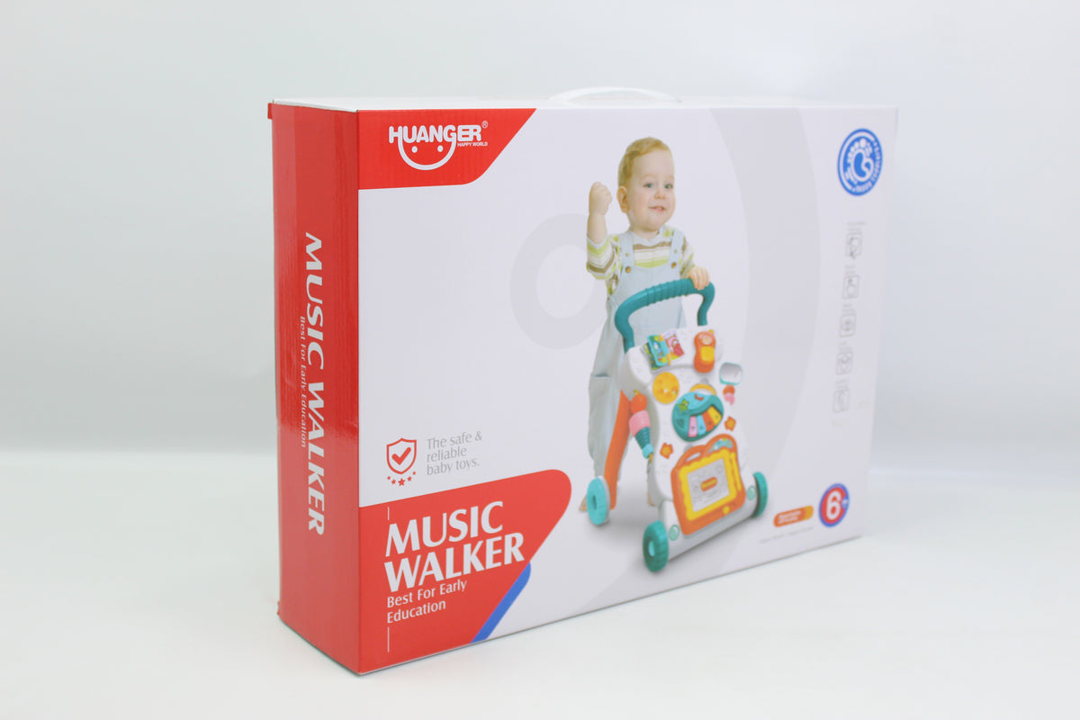 Huanger Musical Activity Baby Walker - Blue - Ages 6M+
