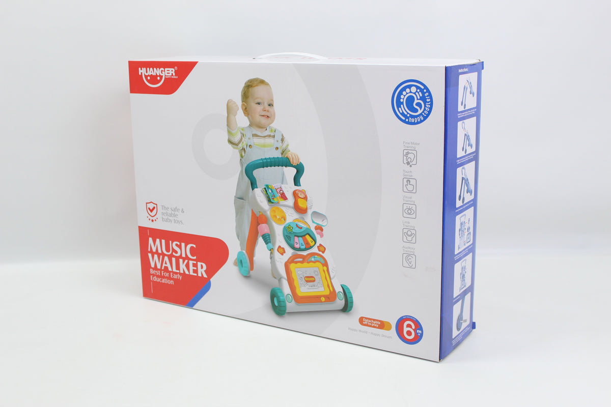 Huanger Musical Activity Baby Walker - Blue - Ages 6M+