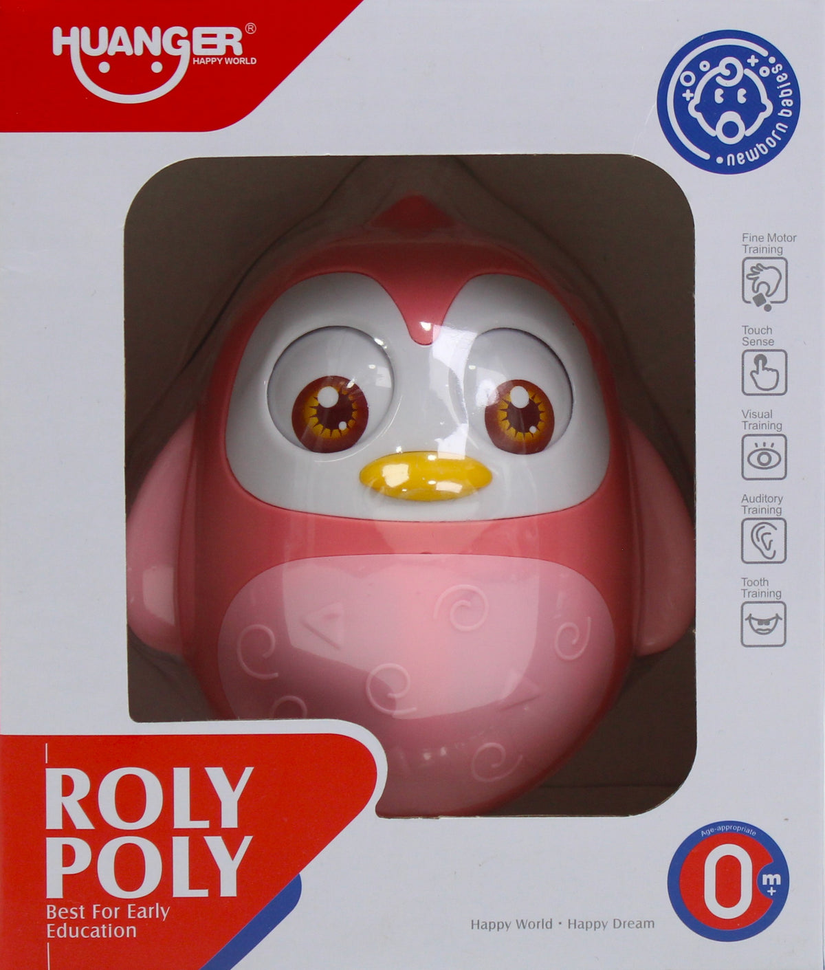 Huanger Owl Roly-Poly Tumbler - Pink - Ages 0M+