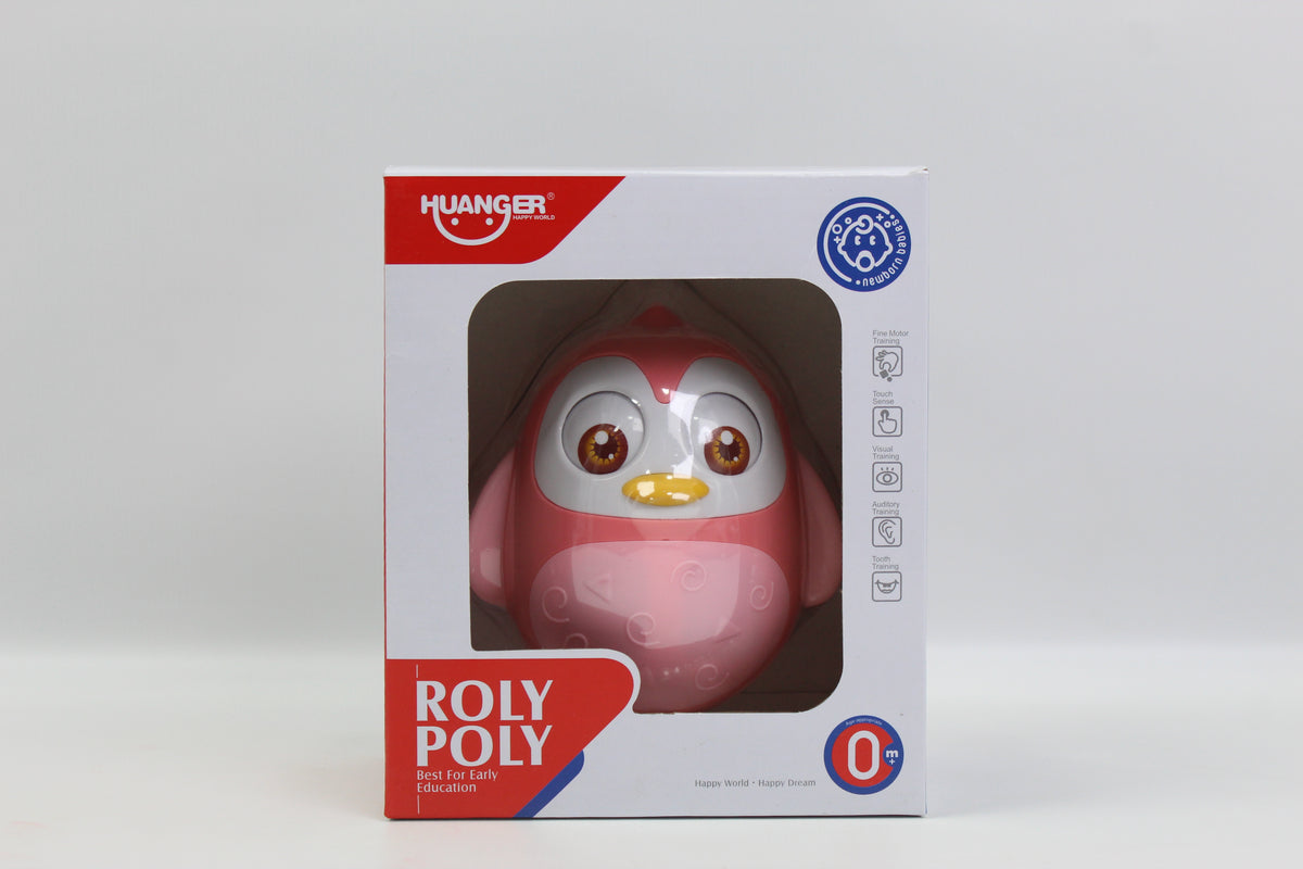 Huanger Owl Roly-Poly Tumbler - Pink - Ages 0M+