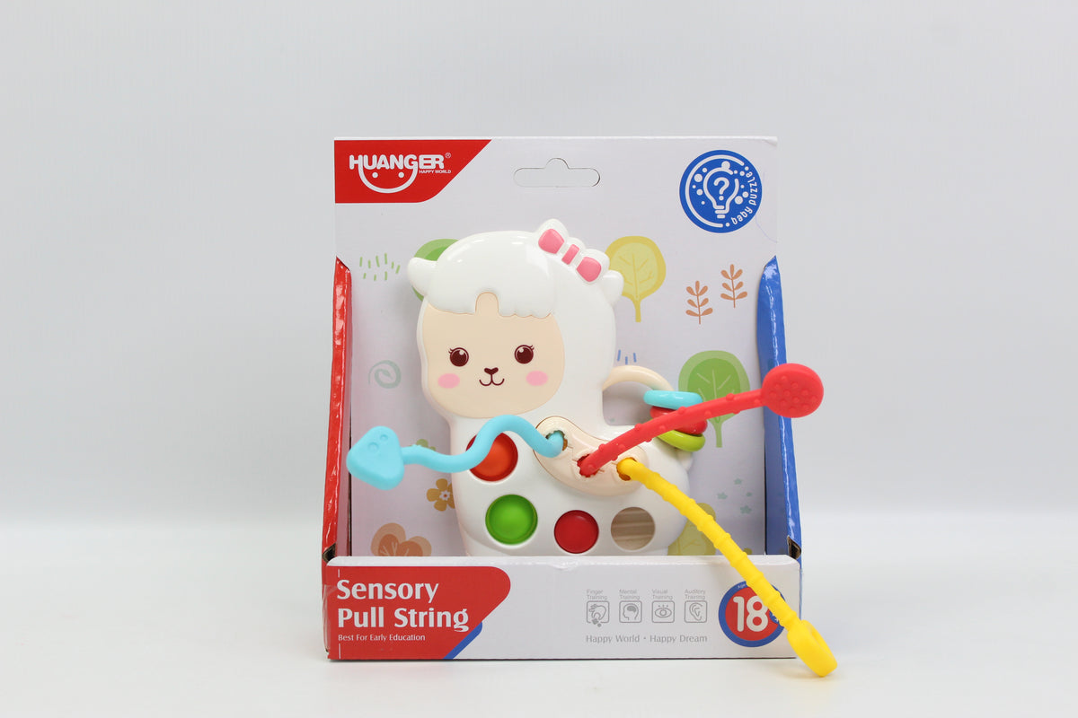 Huanger Sheep Sensory Pull String Toy - Ages 18M+
