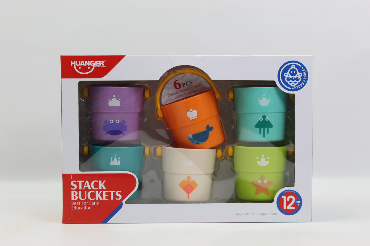 Huanger Stack Buckets - 6 Piece Set - Ages 12M+