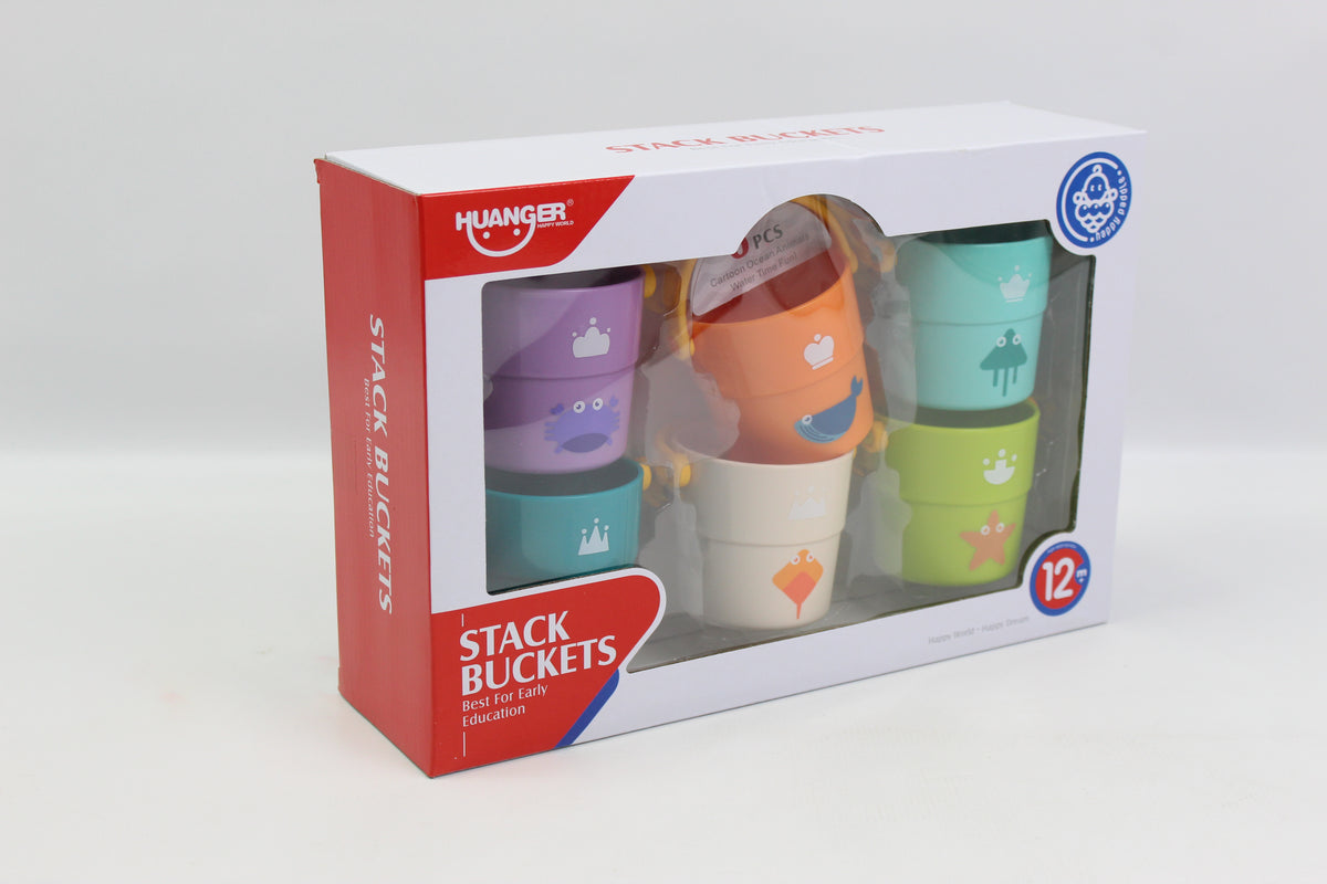 Huanger Stack Buckets - 6 Piece Set - Ages 12M+