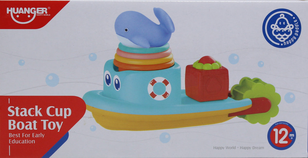 Huanger Stack Cup Boat Bath Toy - Ages 12M+