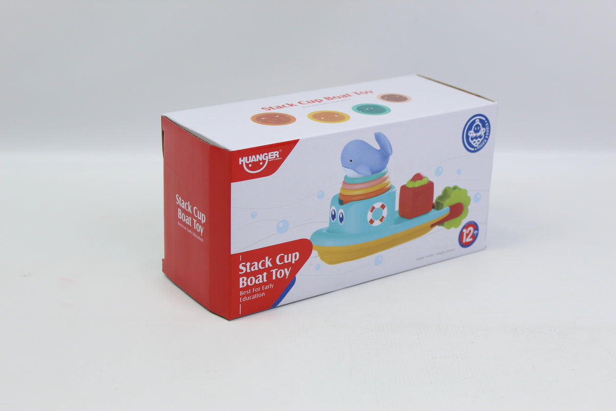 Huanger Stack Cup Boat Bath Toy - Ages 12M+
