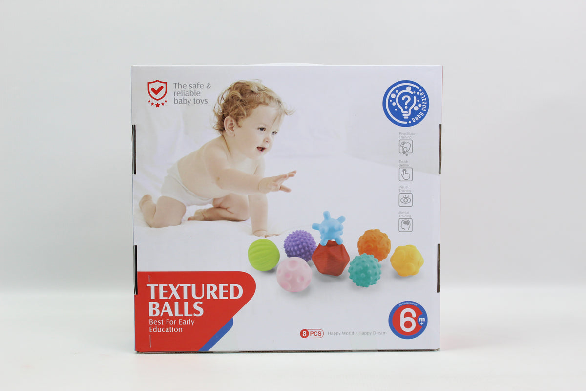 Huanger Textured Sensory Balls - 8 Piece Set - Ages 6M+