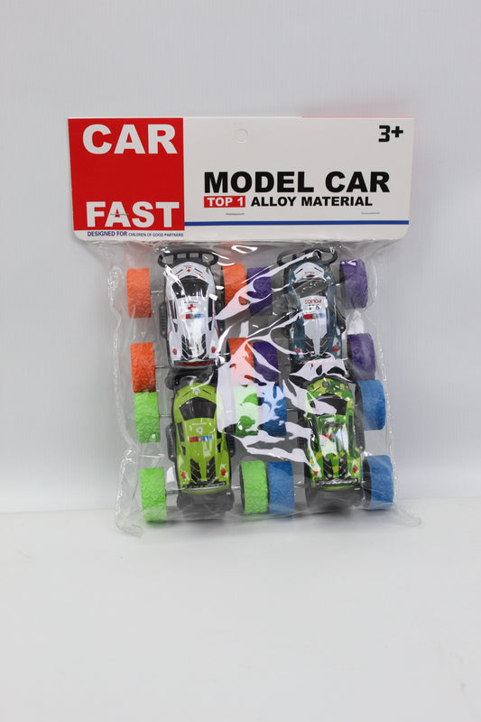 10 cm Monster Truck Set - Assorted Designs - 4 Pieces - Ages 3+