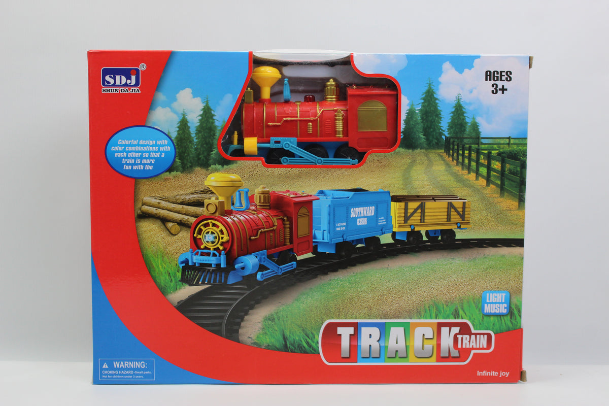 Musical Railway Train Set with Light & Sound - Ages 3+