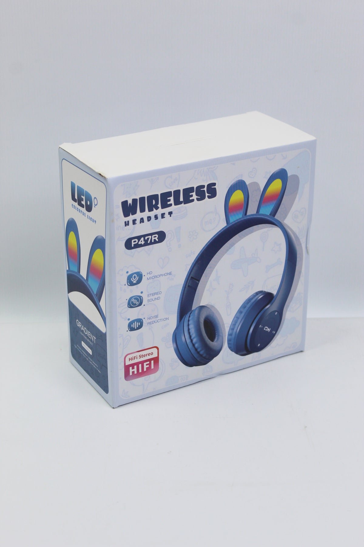Wireless Bunny-Ear Headphones with Microphone