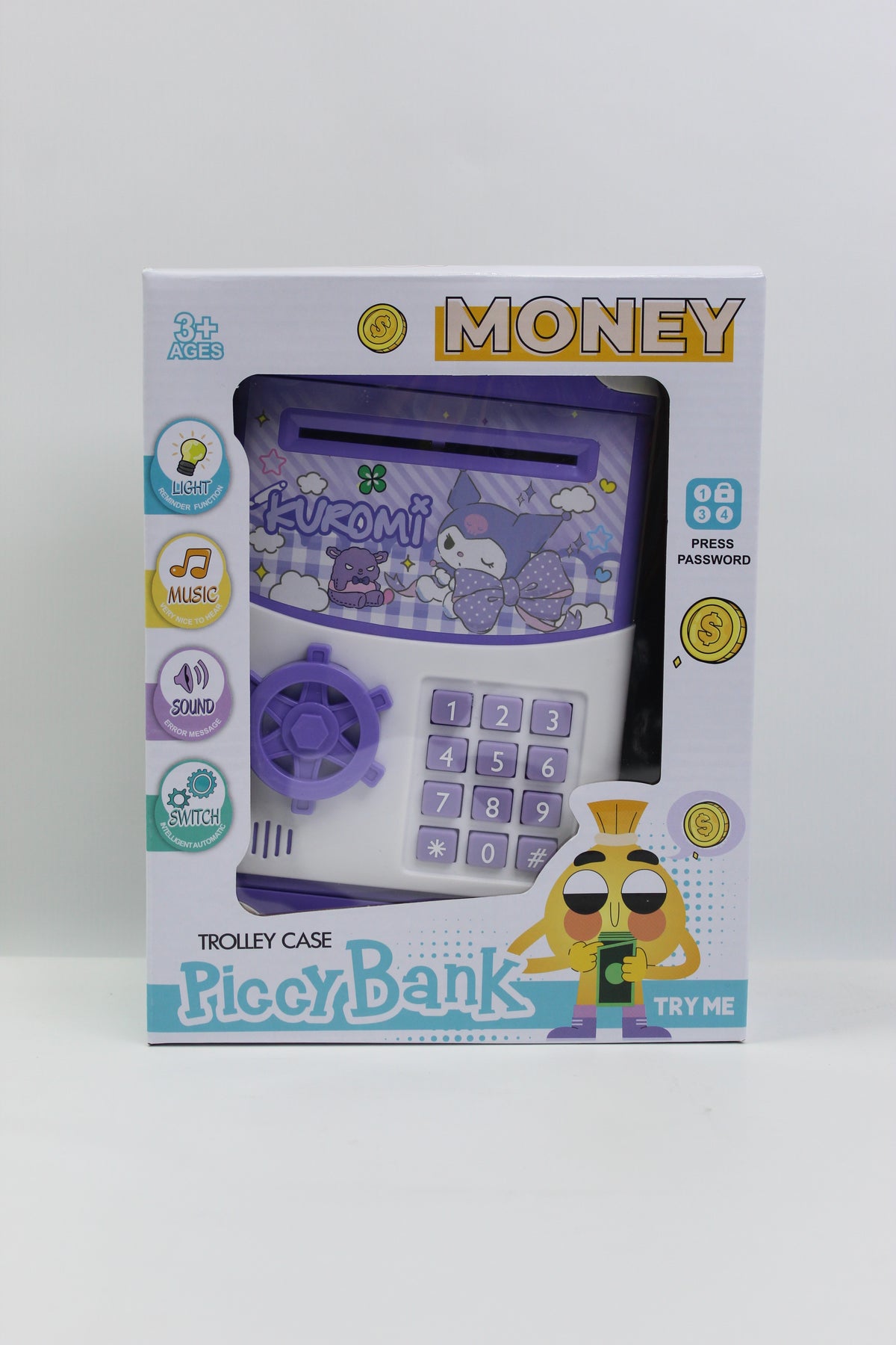 Kuromi Musical Electronic Piggy Bank Safe - Ages 3+