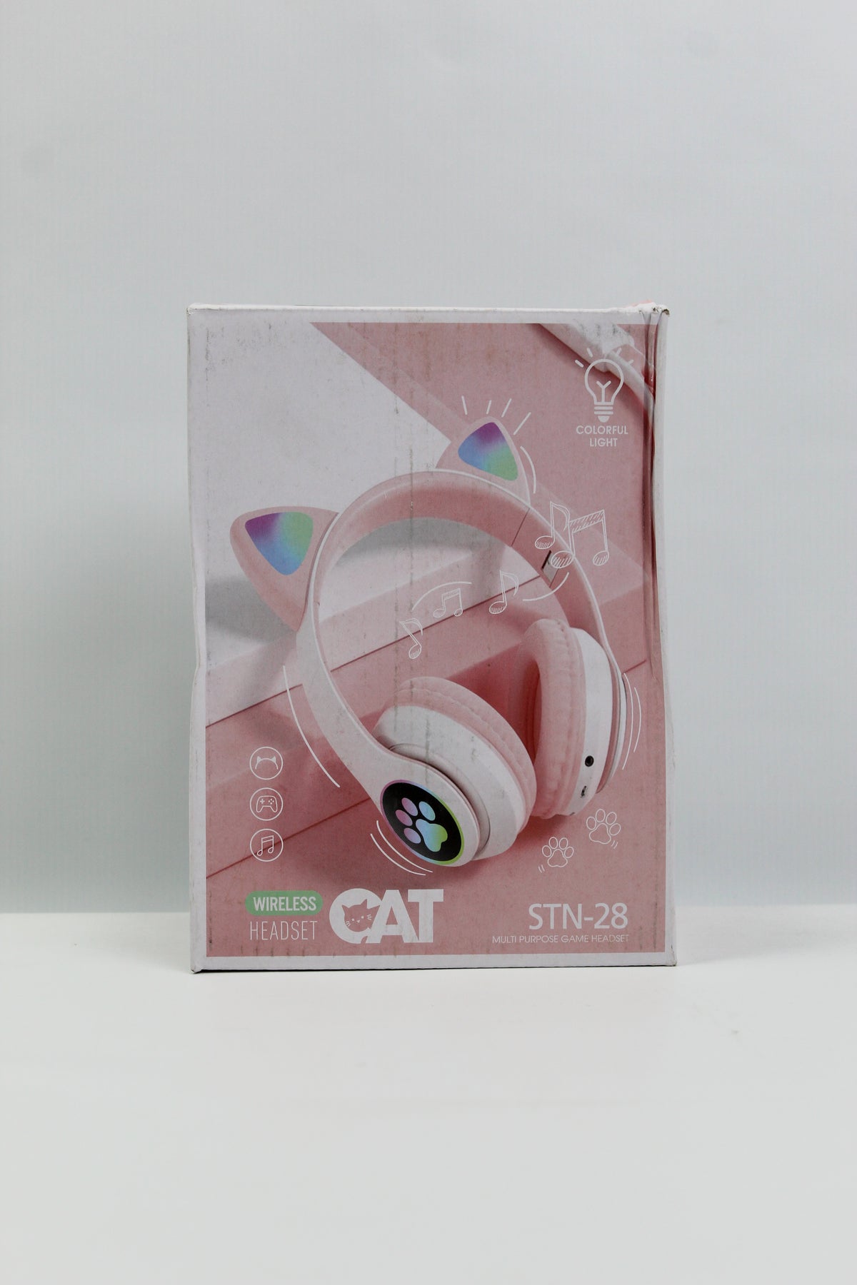 Wireless Cat-Ear Headphones with Colorful Lights