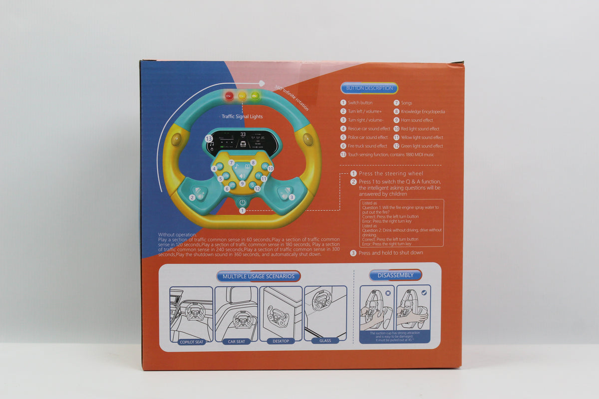 Multifunction Musical Steering Wheel Toy - Ages 3+