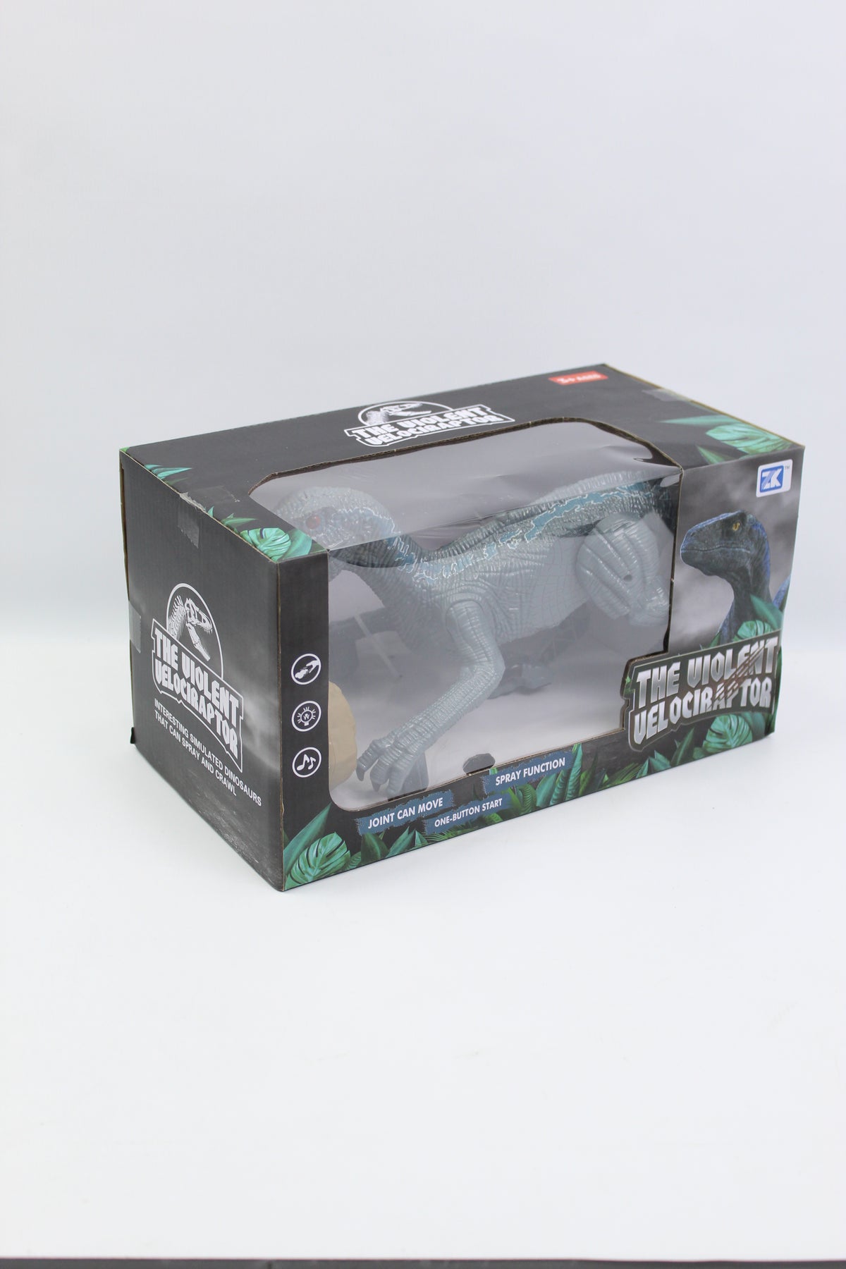 Remote Control Velociraptor Dinosaur 2.4G with Spray & USB Charging