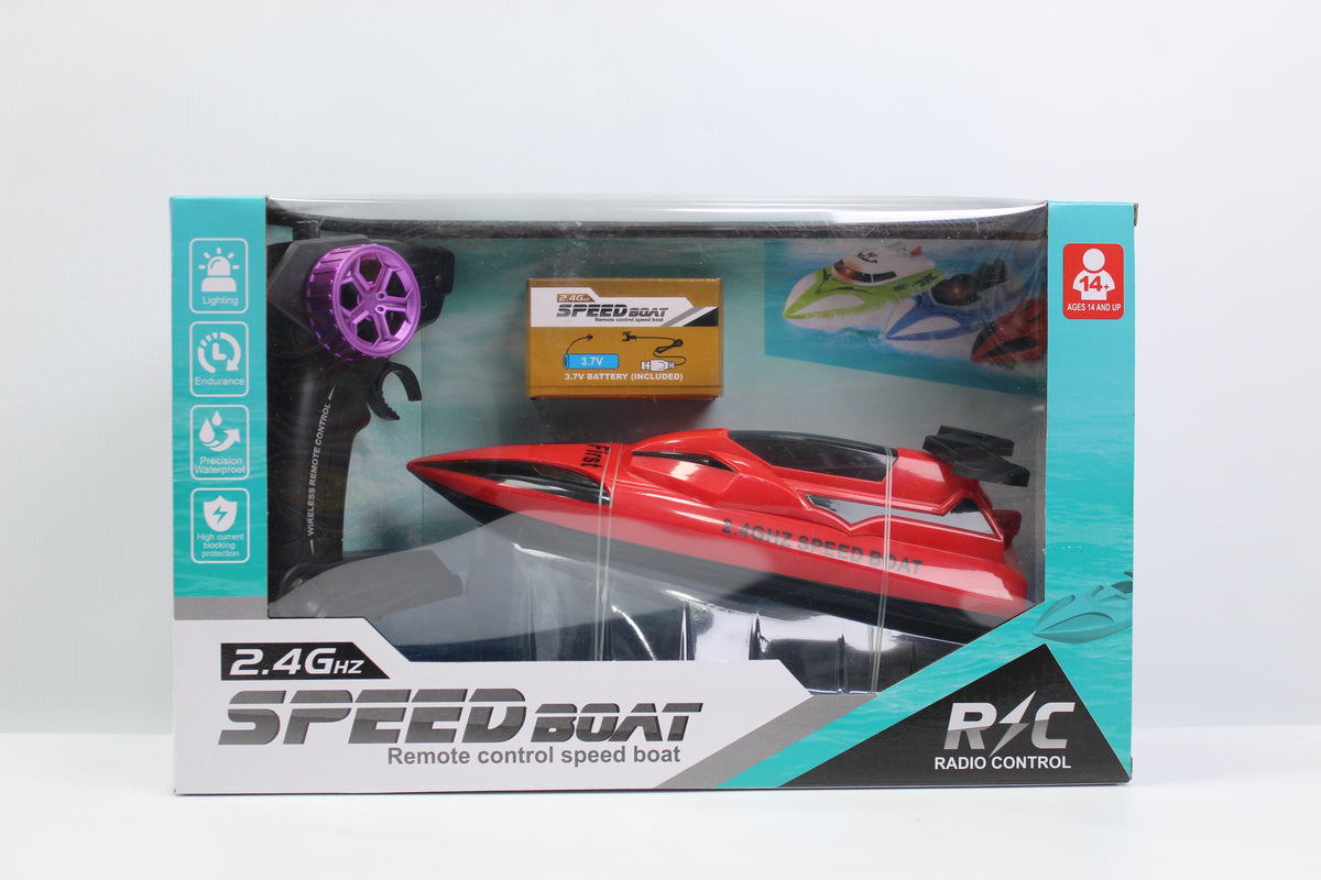 Remote Control Speed Boat 2.4G with USB Charging - Ages 14+