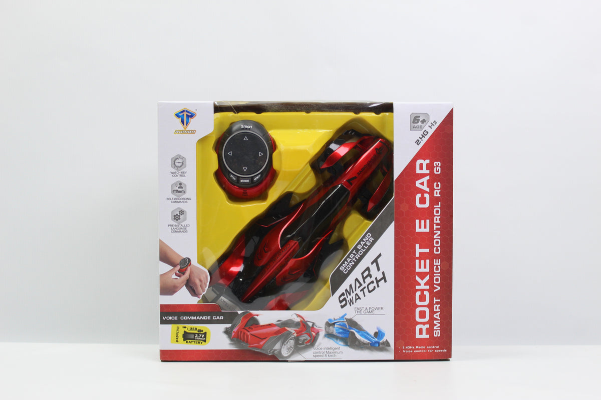 Smart Voice-Control Rocket Remote Control Car with USB Charging - Ages 6+