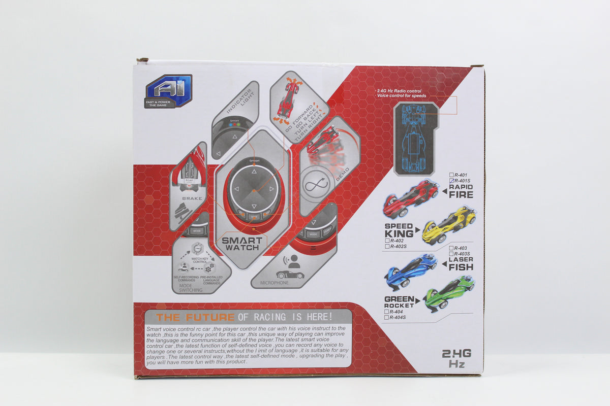 Smart Voice-Control Rocket Remote Control Car with USB Charging - Ages 6+
