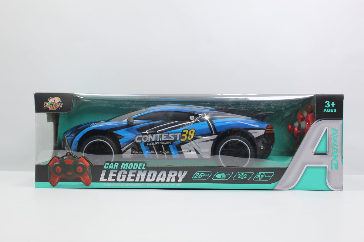 Remote Control High-Speed Sports Car 1:10 with USB Charging - Ages 3+