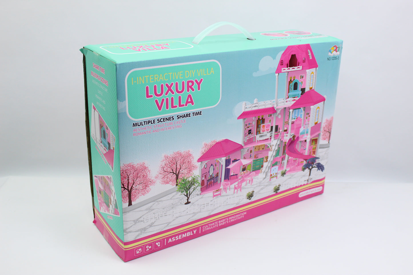 Interactive DIY Luxury Villa Dollhouse Playset - Ages 3+