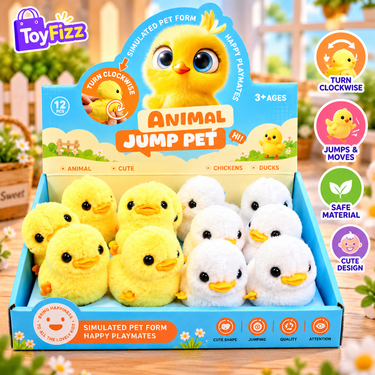 Jumping Chicken Toy - Assorted Designs