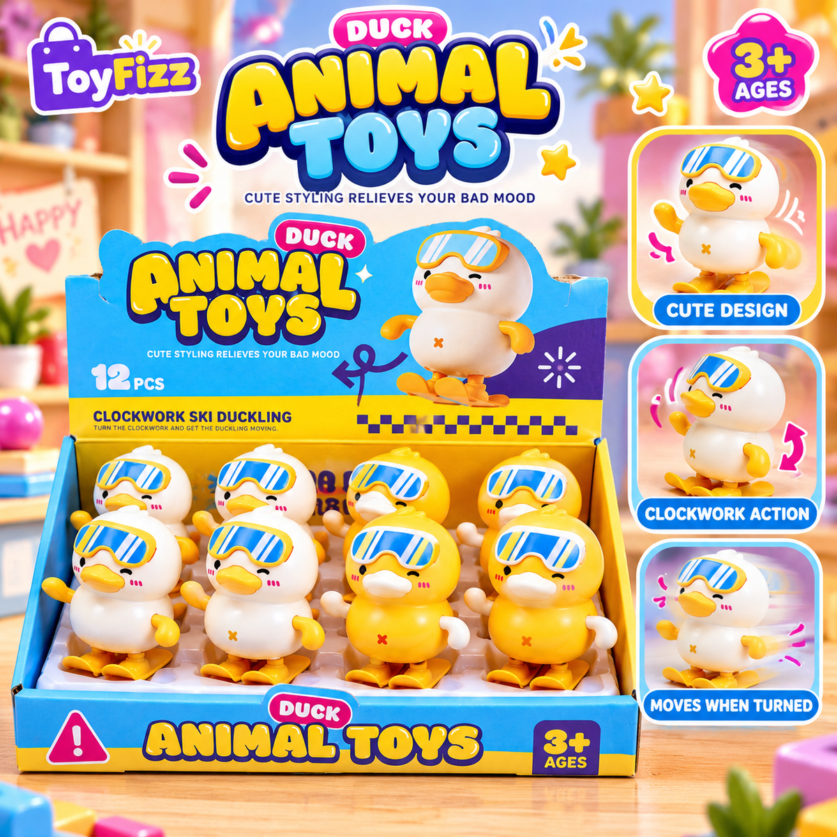 Jumping Duck Toy - Assorted Designs