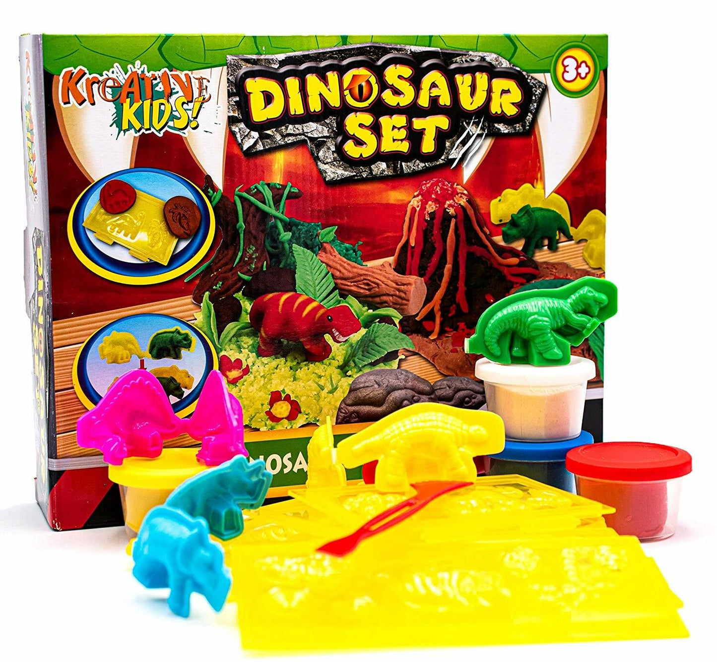 Kid Dough Dinosaur Modeling Dough Set - Ages 3+