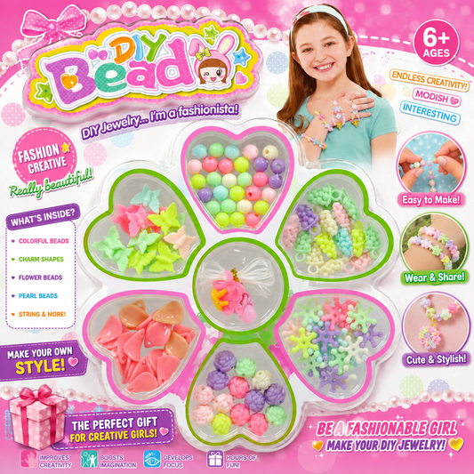 Kids Beauty Bead Activity Set - Assorted Design - for Kids