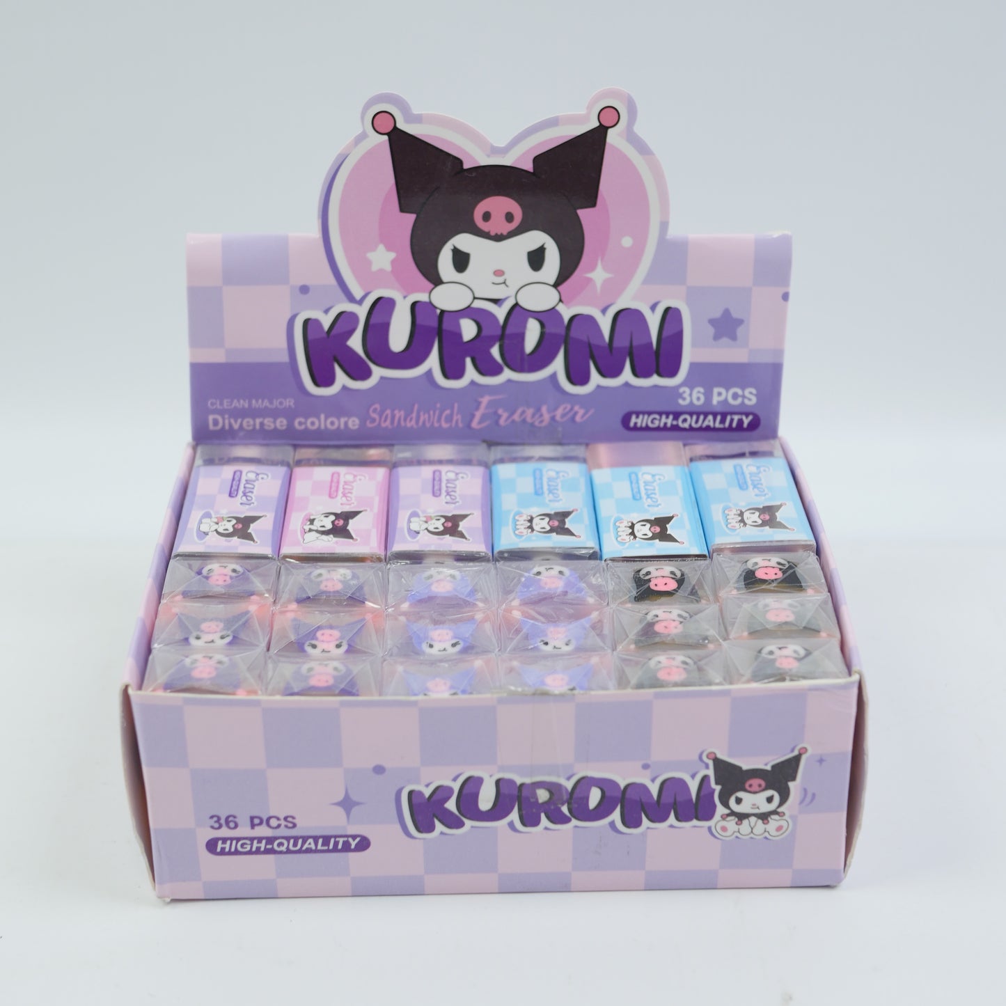 Kuromi Character Pencil Eraser - Assorted Design - for Kids