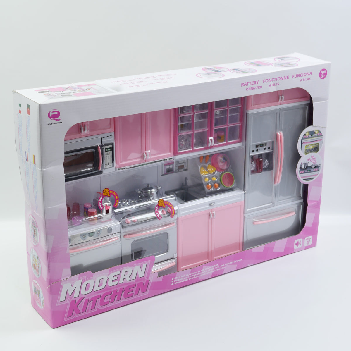 Large Modern Kitchen Playset - Pink - Ages 3+