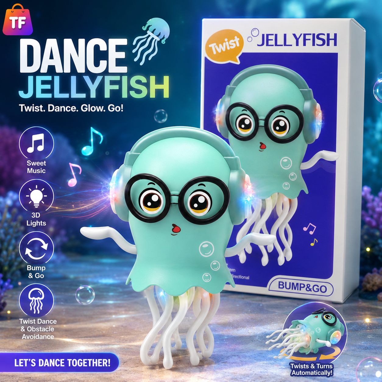 Magic Dancing Jellyfish Toy with Light and Sound