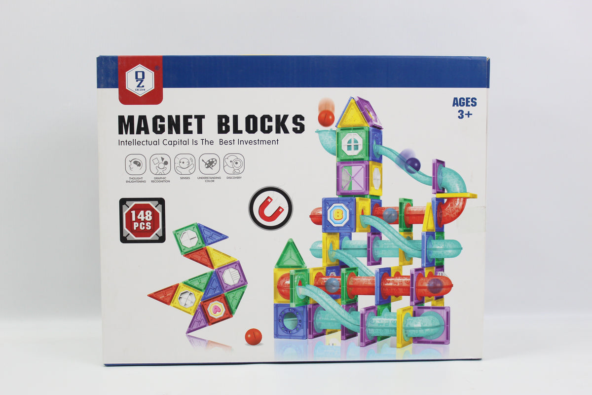 Magnetic Building Blocks Set - 148 Pieces - Ages 3+