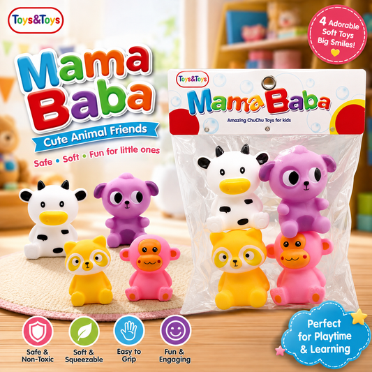 MamaBaba 4 Piece Animal Baby Toy Set | Toys & Toys