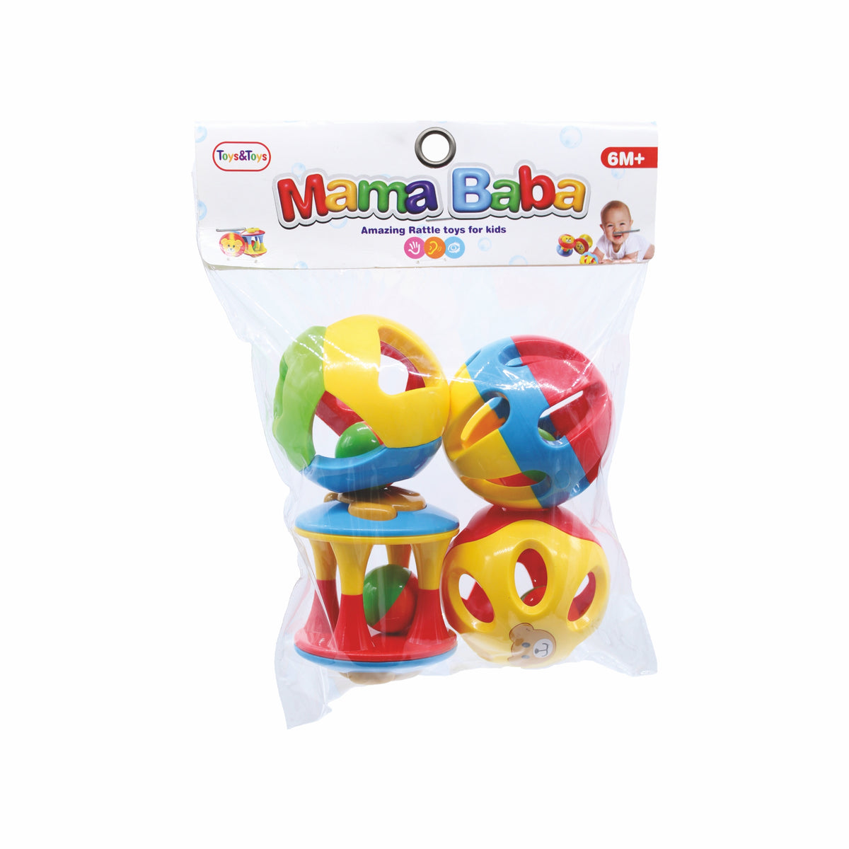 MamaBaba 4 Piece Baby Rattle Set | Toys & Toys