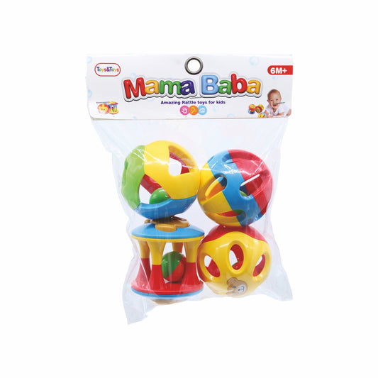 MamaBaba 4 Piece Baby Rattle Set | Toys & Toys